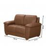 Conjunto de Sofá 2 e 3 Lugares Rony 250 Corino Marrom