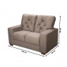 Conjunto Sofá 2 e 3 Lugares Rony 175 Veludo Verde Musgo