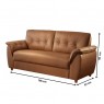 Conjunto de Sofá 2 e 3 Lugares Rony 220 Corino