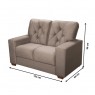 Conjunto Sofá 2 e 3 Lugares Rony 175 Linho