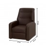 Poltrona do Papai Reclinável Classic Corino Marrom/Suede Pena Marrom/Suede Amassado Bege
