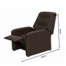 Poltrona do Papai Reclinável Classic Corino Marrom/Suede Pena Marrom/Suede Amassado Bege