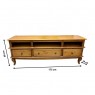 Rack Madeira 3 Gavetas com Nicho 1,73m Clean Imbuia
