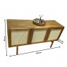 Buffet Madeira 3 Portas Palhinha Natural 1,50m Vancouver Castanho