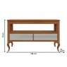 Rack de Sala Madeira 2 Gavetas 1,38mToronto Castanho/Branco
