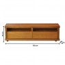 Rack Madeira com 2 Gavetas Taranto 1,50m