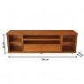 Rack com Madeira com 2 Portas e 2 Gavetas Arezzo 2,00m