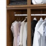 Guarda Roupa Casal Madeira Duplex 4 Portas Abrir com Cômoda Com Espelho Grécia 2,54m