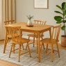 Conjunto de Mesa em Madeira Brisamar 1,10m com 4 Cadeiras Mel