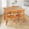 Conjunto de Mesa em Madeira Brisamar 1,10m com 4 Cadeiras Mel