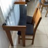 Mesa em Madeira Extensível Aparador Vidro Preto 1,10m Top