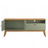 Rack 2 Portas 1 Gaveta 1,60m Sofia Verde Alecrim/ Cinamomo