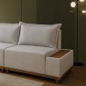 Sofá Living com Chaise 4 Lugares 2,88m Zurique Linho Bege