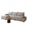Sofá Living com Chaise 4 Lugares 2,88m Zurique Linho Bege