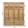 Armário Veneziana Duplex larg. 2,05m 4 portas de abrir alt. 2,35m