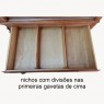 Armário Veneziana Duplex larg. 3,04m 6 portas de abrir alt. 2,53m