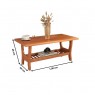 Mesa de Centro Madeira 100x50cm Roma Mel