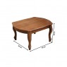 Mesa de Centro Semi Oval Madeira Dina ref.19 Imbuia