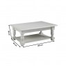 Mesa de Centro Viola Retangular 1,00x0,60m Madeira Laca Branca