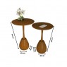 Conjunto de Mesa Lateral Rubi 2 Peças