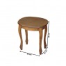 Mesa Lateral Oval Dina Imbuia