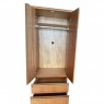 Guarda Roupa Solteiro Madeira 2 Portas de Abrir 0,85m 3 Gavetas Camiseiro