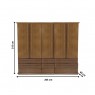 Guarda-Roupa Casal Madeira 5 Portas de Abrir 2,50m 9 Gavetas Camiseiro