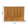 Guarda-Roupa Casal Madeira 6 Portas de Abrir 2,45m 9 Gavetas Camiseiro