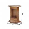 Mesa de Telefone Dina 0,57m com 3 Gavetas Imbuia