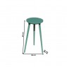 Conjunto de Mesa Redonda Palito Cores Amarelo, Azul e Verde