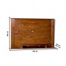 Rack de Madeira 2 Gavetas Country com Painel Viola com nicho 1,48m para TV até 55 Polegadas