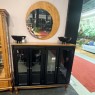 Cristaleira Madeira 4 Portas 1,48m Country Laca Preta