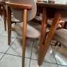 Conjunto de Mesa Milão 1,80m Tampo de Madeira com Metálico Dourado com 6 Cadeiras Axis Mel