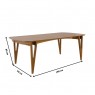Conjunto de Mesa Milão 1,80m Tampo de Madeira com Metálico Dourado com 6 Cadeiras Axis Mel