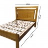 Cama Casal Madeira 1,40m Paris Mel