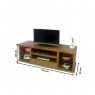 Rack com Painel Barcelona 1,70m para TV até 42´Madeira Maciça