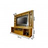 Rack com Painel Montreal 2,20m para TV até 60´com Luminária Madeira Maciça