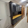 Arca e Oratório Madeira 8 Portas e 4 Gavetas 1,43m Dinamarca Preto/Amêndoa