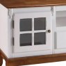 Rack Madeira 2 Gavetas 2 Portas 1,95m Hannover Branco/Imbuia