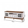 Rack Madeira 2 Gavetas 2 Portas 1,95m Hannover Branco/Imbuia