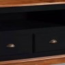 Rack Madeira 2 Gavetas 2 Portas 1,95m Hannover Preto/Imbuia