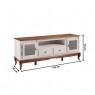 Rack Madeira 2 Portas de Vidro 2 Gaveta 2 Prateleiras Vidro 1,95m Luan Branco/Imbuia
