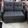 Sofá Cama 2 Lugares Adriana Veludo Cinza