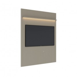 Painel para TV 65´com Led 1 Prateleira 1800x2200 Inglaterra Off White/Mel