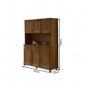 Buffet Milano 3 Portas 3 Gavetas 1,36m Puxador Bolinha/Reto de Madeira Imbuia Clara