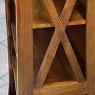 Estante de Livros Alta Madeira Lateral X Camponesa 0,60m Design Arredondado Imbuia Claro