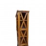 Estante de Livros Alta Madeira Lateral X Camponesa 0,60m Design Arredondado Imbuia Claro