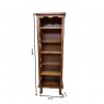 Estante de Livros Alta Madeira Lateral X Camponesa 0,60m Design Arredondado Imbuia Claro