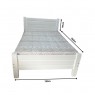 Cama Casal Madeira 1,40m Emanuele Laca Branca