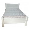 Cama Casal Madeira 1,40m Emanuele Laca Branca